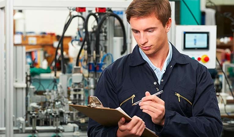 Technician working on a chamber