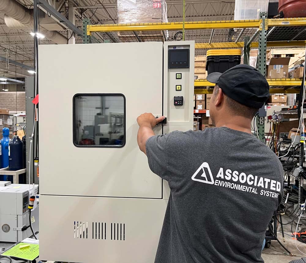 AES technician with chamber AES technician with chamber