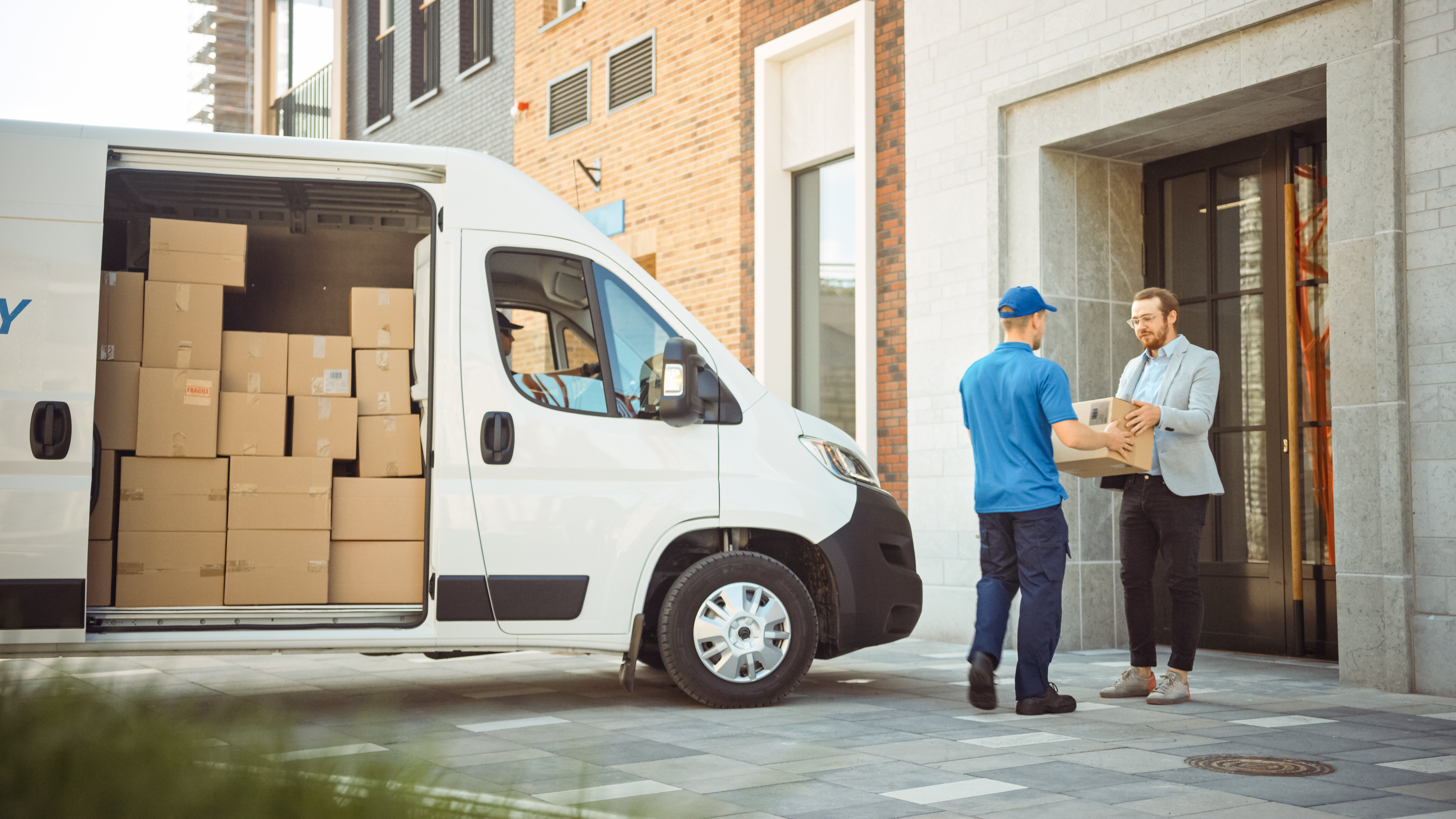 Packages being dropped off
