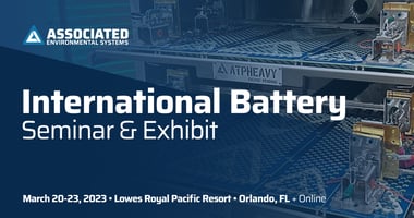 A graphic for the International Battery Seminar & Exhibit in Orlando Florida