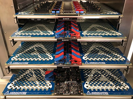 batteries inside an AES test chamber