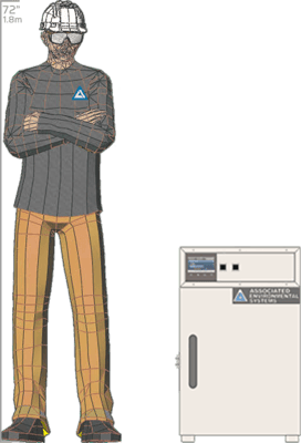 Illustration of man next to for scale
