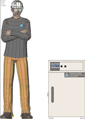 Illustration of man next to for scale