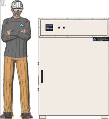 Illustration of man next to for scale