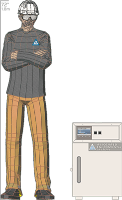 Illustration of man next to for scale