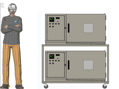 Illustration of man next to for scale