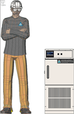 Illustration of man next to for scale