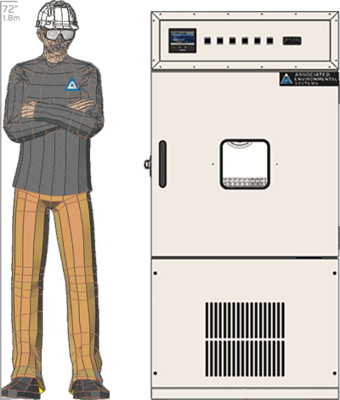 Illustration of man next to for scale