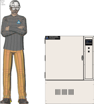 Illustration of man next to  for scale