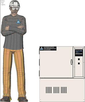 Illustration of man next to  for scale