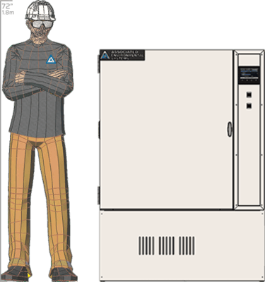 Illustration of man next to  for scale