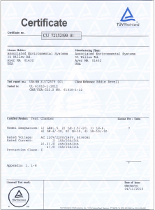 cTUVus Certificate