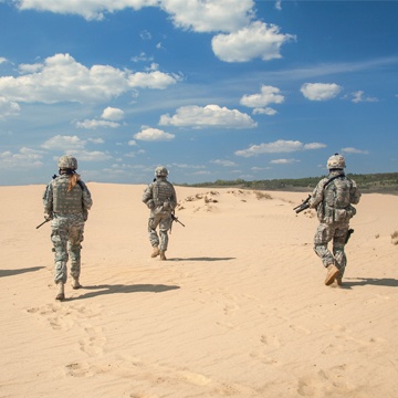 Soldiers in Wedge formation