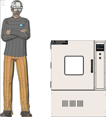 Illustration of man next to for scale