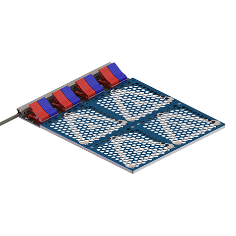 AES Battery Testing Fixture with Clips for Prismatic and Pouch Cells 4 channels