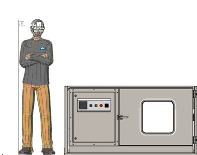 Illustration of man next to SC-508-ATP for scale