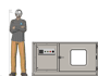 Illustration of man next to SC-508-ATP for scale
