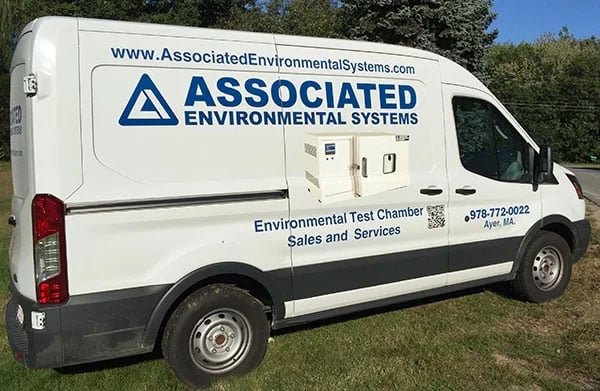 AES service van on grass by associated environmental systems