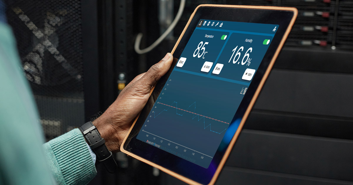 AESONE dashboard on a tablet